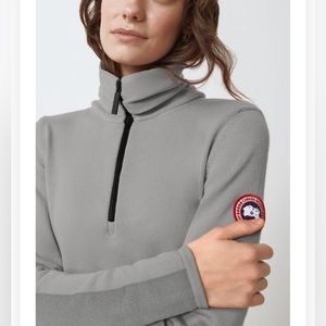 NWT - Canada Goose Women’s Fairhaven 1/4 Zip Sweater Silver Ore - Size Large